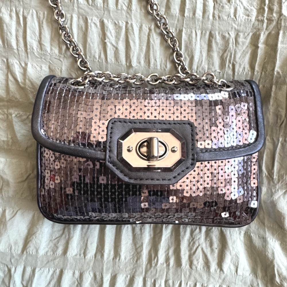 COACH SMALL SEQUIN TURNLOCK CROSSBODY